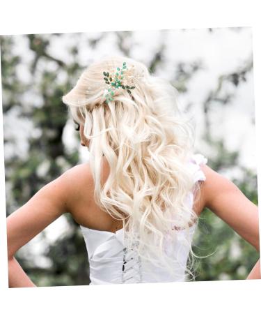 Ipetboom Wedding Headpiece for Bride Rhinestone Accessories for Women Bride Hair Accessories Green Hair Accessories for Prom Bridal Hair Accessories for Women Miss Hair Comb Metal Manual - Buy Online on GoSupps.com