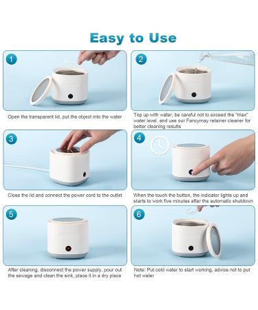 Portable Ultrasonic Cleaner 30W w/ 24 Cleaning Tablets - 5 Min to Clean Retainers, Mouth Guards, Dentures & Jewelry | 42kHz Upgrade - Buy Online on GoSupps.com