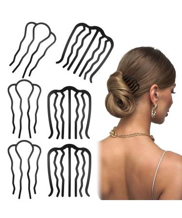 6 pieces of hair plug-in comb u-shaped metal hair feast updo bun hair pin hair accessories kamm hair needle plug-in ridge side ridge for updos for combination of thick and fine hair - Buy Online on GoSupps.com