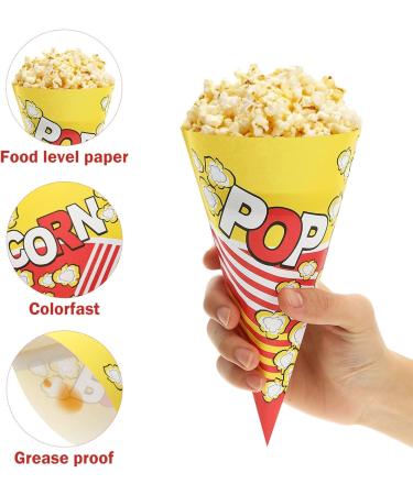 Abaodam Popcorn Container Individual Popcorn 50Pcs Popcorn Treat Bags Individual Servings Cone Popcorn Pouches Party Cinema Popcorn Packing Bags Popcorn Machine Popcorn Popcorn Containers 50 Pcs Orange - Buy Online on GoSupps.com