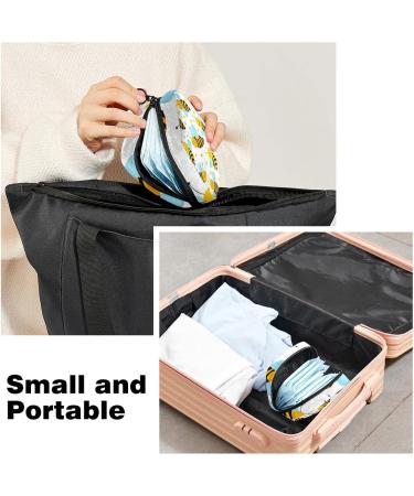 Menstruation Pad Bag with Zipper - Cute Flying Bees Pattern | Women's Napkin & Tampon Bag - Perfect Travel Organizer for Girls - Buy Online on GoSupps.com