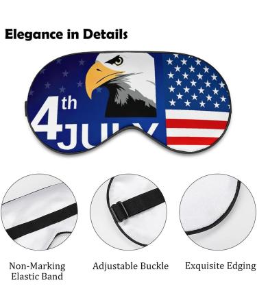 4th of July Independence Day Sleep Mask | Adjustable Strap Eye Cover for Women Men | Blackout Blindfold for Yoga Travel Nap - Buy Online on GoSupps.com