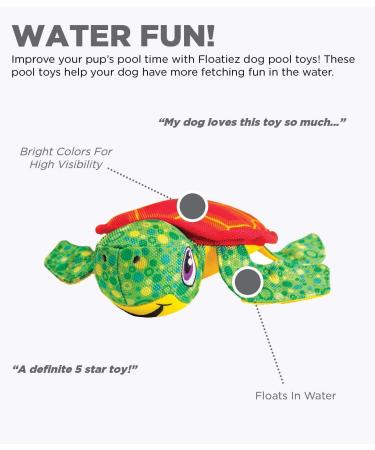 Outward Hound Floatiez Turtle Floating Interactive Dog Toy Medium - Buy Online on GoSupps.com