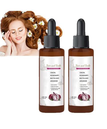 XINRAN Revitalizing serum for the scalp onion biotin rosemary hair growth serum onion rosemary hair oil moisturizing shampoo for scalp care 2 pieces