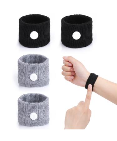 WLLHYF 2 Pairs Motion Sickness Wristbands Anti-Nausea Acupressure Wristband Dizziness Pregnant Morning Sickness Relieve Nausea and Vomiting Anxiety Wrist Band for Car Sea Flying Travel