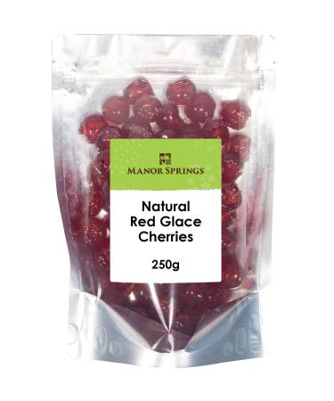 Natural Red Glace Cherries 250g by Manor Springs