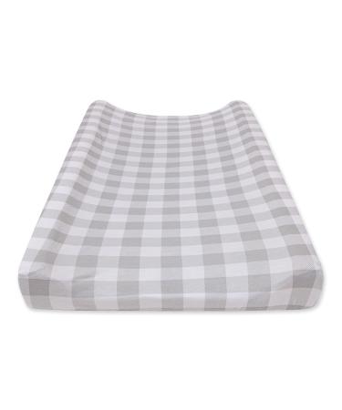 Changing Pad Cover 100% Organic Cotton Changing Pad Liner for Standard 16" x 32" Baby Changing Mats Grey Buffalo Check Changing Pad Cover 100% Organic Cotton Changing Pad Liner for Standard 16" x 32" Baby Changing Mats