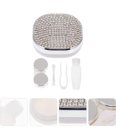 Exceart Contact Lens Container & Myopia Glasses Case - Strass Beauty Double Box Set for Girls & Women - Portable Plastic Lens Case - Buy Online on GoSupps.com