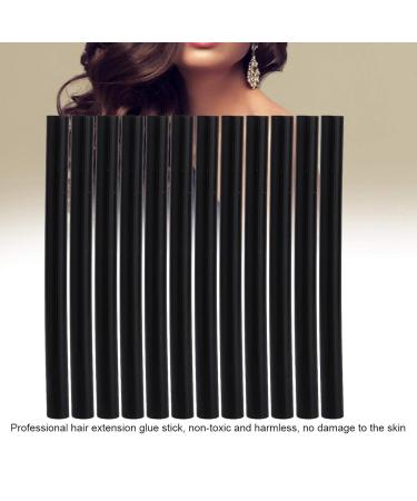 12PCs Professional Hair Extension Sticks - Keratin Glue Adhesive for Wig Styling | Hot Melt Bonding Tool (Black) - Buy Online on GoSupps.com
