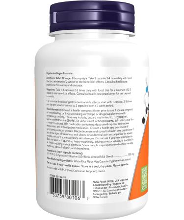 NOW Supplements 5-HTP (5-Hydroxytryptophan) 100mg Capsules 120 Count - Buy Online on GoSupps.com