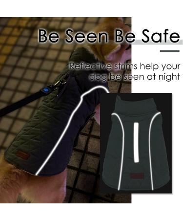 ThinkPet Dog Winter Cold Weather Coat - Waterproof Reversible Jacket for Small Medium Large Dogs - Warm Reflective Vest with Thick Padding - Size L (Green) - Buy Online on GoSupps.com