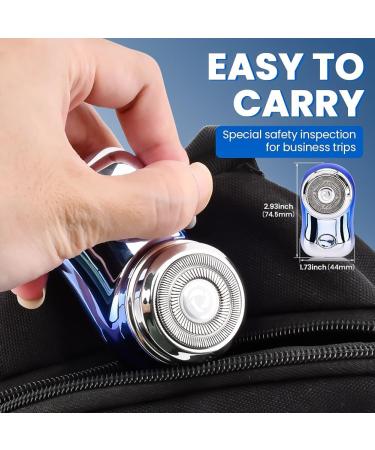 Mini Travel Electric Shaver - Portable Rechargeable Razor for Wet & Dry Use | Lightweight Pocket Size with Battery Display - Perfect for Teens & Business | Gradient Blue - Buy Online on GoSupps.com