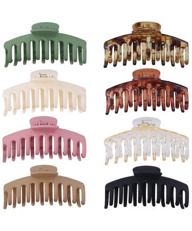 Large Clips Hairpin Claw Clips 8 Pack, Hair Clips Jaw Clips for Women Hair Clamps, Non-slip Claws for Thick Hair