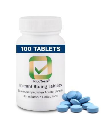 Instant Bluing Tablets Blue Tablet - Dissolves in Toilet Water -Test Adulteration Prevention - 100 Tablets (Pack of 100)