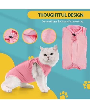 Avont Katzenbody Recovery Suit for Cats - Post-Op Castration Spay & Wound Protection in Rose Pink Size L - Ideal for Skin Diseases & Weaning - Buy Online on GoSupps.com