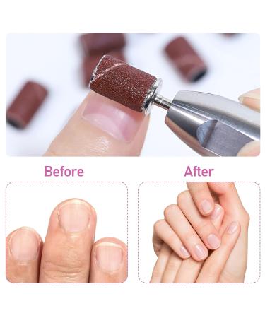 120-Piece Grinding Sleeve Sanding Tapes Set - 80/120/140 Grit for Nail Art | Includes 1 Nail Drill Attachment - Buy Online on GoSupps.com