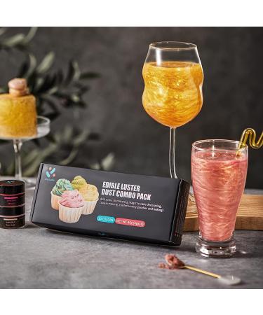Macaron Color System - 100% Edible Glitter for Drinks | Lite Supply Gloss Dust Set for Beer Chocolate & Strawberries - 12 Vibrant Colors (3G/Bottle) | International Shipping Available - Buy Online on GoSupps.com