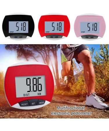 3D Walking Pedometer with Clip and Lanyard - Accurate Step Counter with Large Display in Black - Buy Online on GoSupps.com