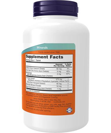 Now Foods Silica Complex 180 Tablets - Promote Healthy Hair, Skin & Nails - Buy Online on GoSupps.com