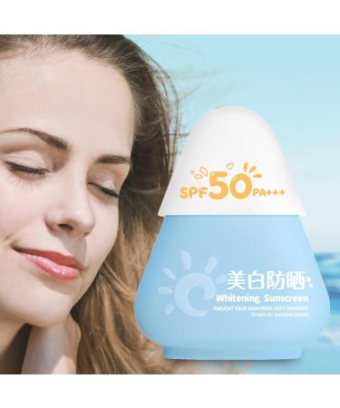 Travel Sunscreen 60g Waterproof Sweat-proof whitening Sunscreen Facial Sunscreen SPF 50 PA+++ Vacation Sunscreen Gentle refreshing Matte Finish Long-lasting Makeup Oily Skin Sunscreen For Summer Beach cedar blue bottle - Buy Online on GoSupps.com