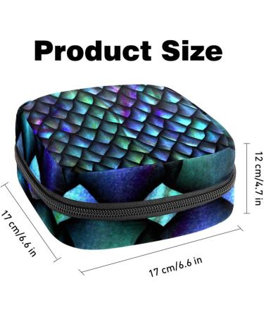Shop Aesthetic Portable Women's Binding-Up Bags | Menstrual Cup & Pad Pockets for Teens | Mermaid Scales Design - Buy Online on GoSupps.com