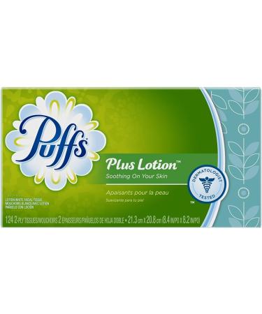 Puffs Plus Lotion Facial Tissues - 124 Count, 5 Pack | Soft & Soothing Tissues - Buy Online on GoSupps.com