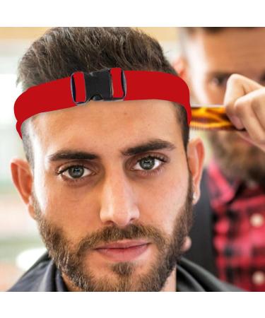 Adjustable Neck Hair Guide Hair Trimming Guide Tool for Cutting | Curved Silicone Hair Styling Tools Haircut Bands for Home Haircuts Red - Buy Online on GoSupps.com