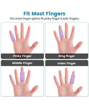 Finger Compression Sleeves for Arthritis & Swelling Light Purple Thumb Brace for Trigger Finger Support One Size Ideal for Basketball & Sports - Buy Online on GoSupps.com