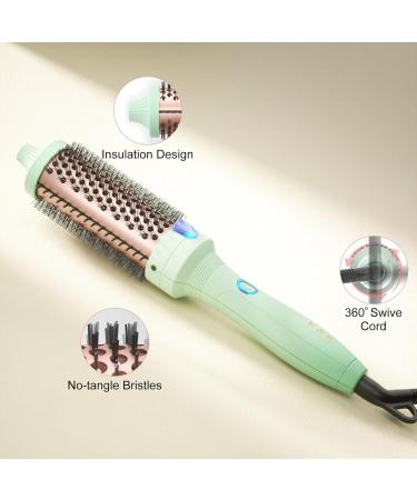 Shop K&K 1.5 Inch Thermal Brush - Ionic Heated Round Brush for Smooth Blowouts & Natural Curls - Dual Voltage Fast Heating - Perfect for All Hair Types - Buy Online on GoSupps.com