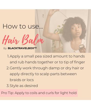 Hair Balm with Jojoba Argan & Coconut Oils for Frizz Control & Scalp Relief | TSA Friendly 2.0 Oz - Nourish & Add Shine - Buy Online on GoSupps.com