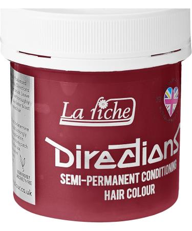 DIRECTIONS Pillarbox Red Semi-Permanent Hair Colour - 88ml Tub - Buy Online on GoSupps.com