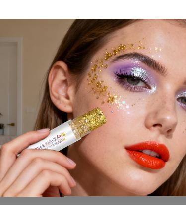 Glitter Body Gel - 6 Colors of Sparkling Gel Paint - Hair Glitter - For Concerts Parties Clubbing Halloween Carnival Christmas and Fairy Tale Themes - Buy Online on GoSupps.com