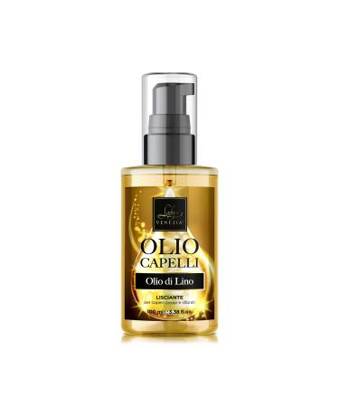 Lady Venezia - Linseed Oil for Hair - Treatment for Frizzy and Damaged Hair - 100 ml - Smoothing Nourishing Oil - Made in Italy