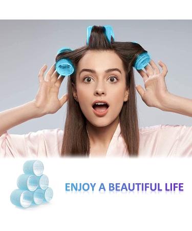 Large Self Grip Hair Curlers for Long Hair - 24 Pack Blue - Buy Online on GoSupps.com