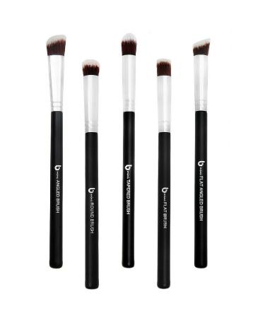 Beauty Junkees Mini Kabuki Makeup Brush Set - 5pc Professional Eyeshadow Brushes for Blending, Concealer, Contour, Highlighter, and Smudging - Cruelty Free - Buy Online on GoSupps.com