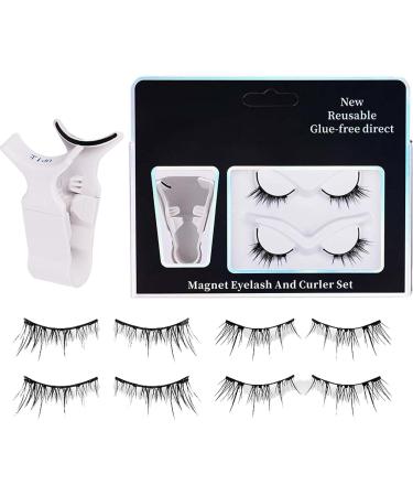 Magnetic Eyelashes Natural Look 2 Pairs Magnetic False Eyelashes No Glue or Eye Liner Needed | False Eyelashes Extension Kit Long-Lasting Eye Makeup Cosmetic for 3D Eye Look - Buy Online on GoSupps.com