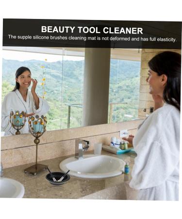 FRCOLOR Cleanser of makeup brush foundation brush cleaner pad foldable makeup brush bowl brush scrubber holder makeup brush washing bowl makeup gadgets creative brush not hurt Silica gel - Buy Online on GoSupps.com