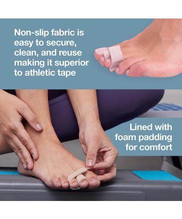 ZenToes Reusable Fabric Buddy Wraps - 4 Count (Beige) | Hammertoe Straightener & Broken Toe Support - Buy Online on GoSupps.com