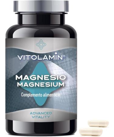 Magnesium VITOLAMIN 200 Vegetarian Capsules | 100% Natural Pure Magnesium Citrate Supplement | Essential for Muscles and Nerves - Buy Online on GoSupps.com