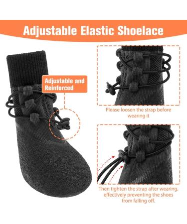 KOOLTAIL Anti-Slip Dog Boots 4 Pack - Waterproof Adjustable Dog Socks for Medium & Large Dogs - Durable Pet Paw Protector for Indoor/Outdoor - X-Large - Buy Online on GoSupps.com
