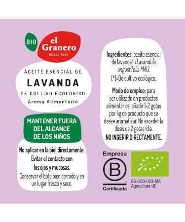  el Granero Esen Barn. Lavender 12 ml Organic Barn 400 g - Buy Online on GoSupps.com