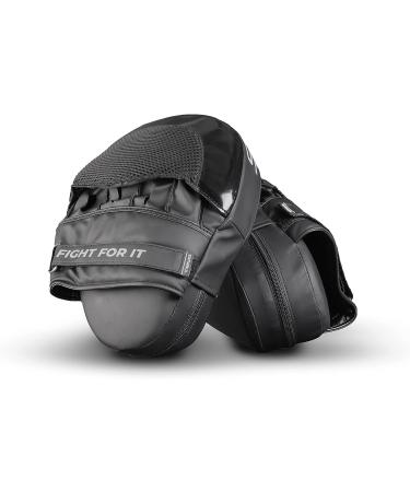Sanabul Lab Series Professional Boxing Punch Mitts - Black/Silver - Buy Online on GoSupps.com