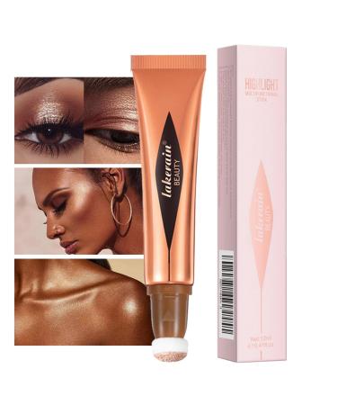 and Bronzer Portable Liquid Highlighter Makeup Stick | 12ml Face Contouring Wand Brightening Air Cushion Applicator for EyeLip Gloss Cheek Lip High Gloss Liquid 04#