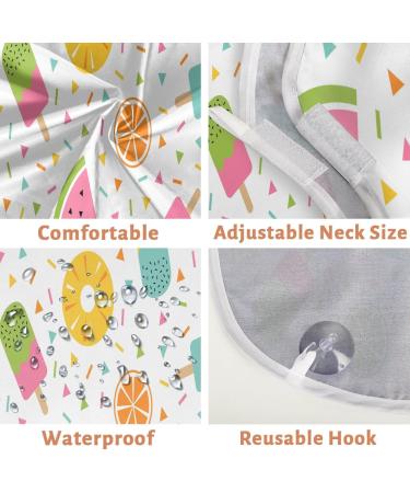 Beard Bib Apron for Men | Waterproof Hair Catcher & Grooming Cape - Watermelon Lemon Ice Cream Design - Buy Online on GoSupps.com