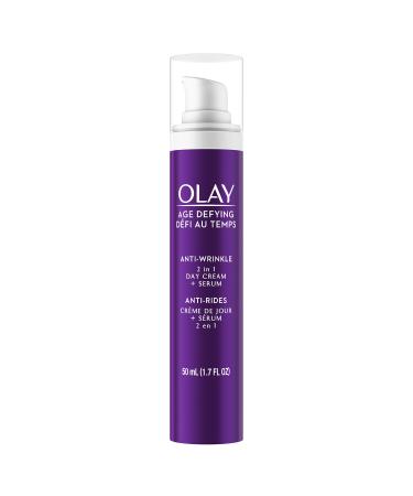 Wrinkle Cream by Olay Age Defying 2-in-1 Anti-Wrinkle Day Cream Plus Serum  1.7 Fluid Ounce