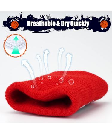 2-Pack Wrist Sweatbands Wrist Bands for Men & Women Basketball Star Lucky Number Absorbent Sweatbands for Tennis Football Running Athletic Gym Sports and Working Out (2 Colors) #30-SC - Buy Online on GoSupps.com