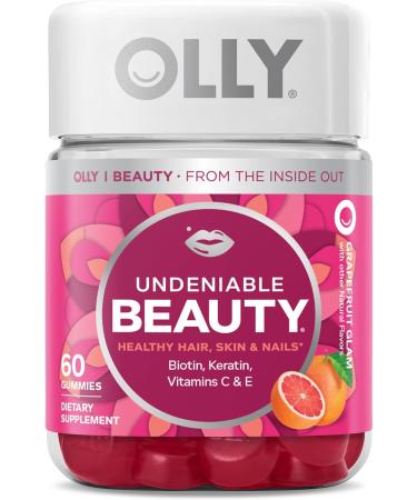 OLLY Sleep Immunity Melatonin Gummy Vitamin C Zinc Echinacea Berry 36 Count and Undeniable Beauty Gummy Hair Skin Nails Biotin Vitamin C Keratin Grapefruit 60 Count - Buy Online on GoSupps.com