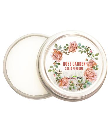 Floral Solid Perfume | All Natural Phthalate-Free Fragrance | Long-Lasting Highly Scented Layerable Balm | Portable 1/4 oz Tin | Travel-Friendly (Rose Garden)