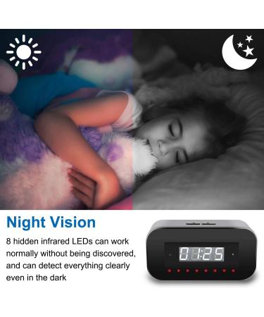 1080P Wireless Hidden Camera Clock with Night Vision | Mini Spy Cam with Motion Detection | Nanny Cam Surveillance Camera - Buy Online on GoSupps.com