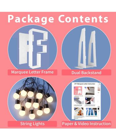 122 cm Illuminated Letter F - Large Marquee Light for Baby Care Birthday Engagement Wedding & Party Decorations - 4ft Marquee Letter - Buy Online on GoSupps.com